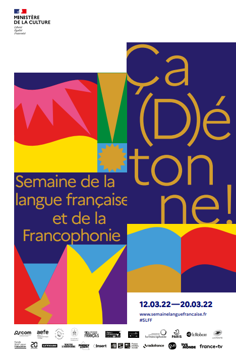 Affiche semaine de la langue française et de la francophonie 2022