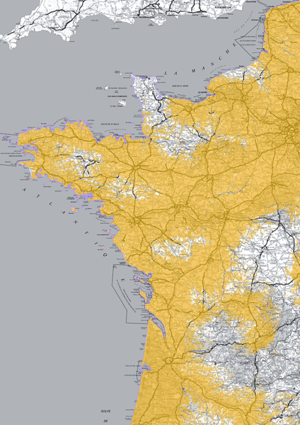 Cartes animées de déploiement du DAB+ en France métropolitaine. 